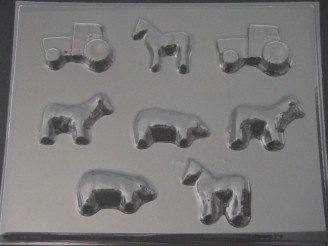 649 Farm Animals Chocolate Candy Mold